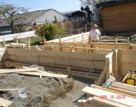 Forming and rebar in concrete foundation Victoria BC